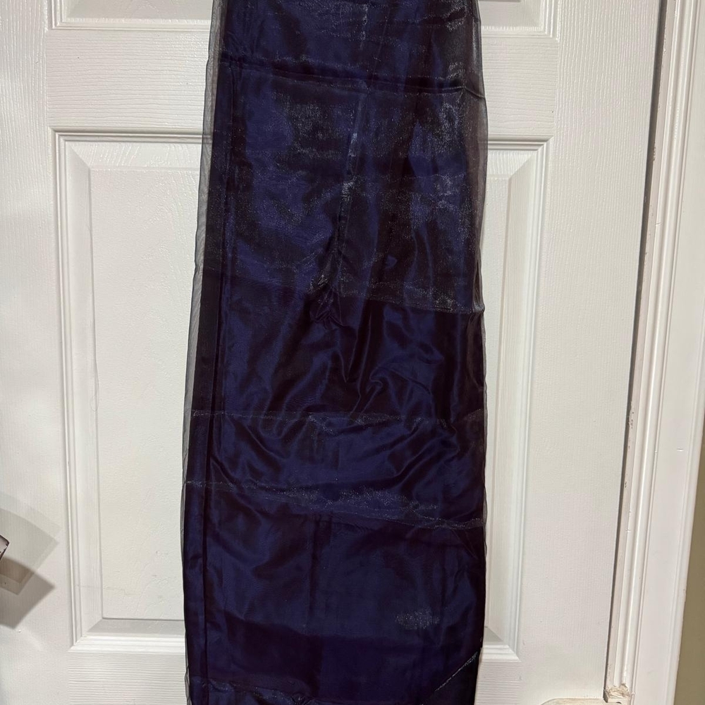 Furla Reversible Blue Purple Silk Shawl
